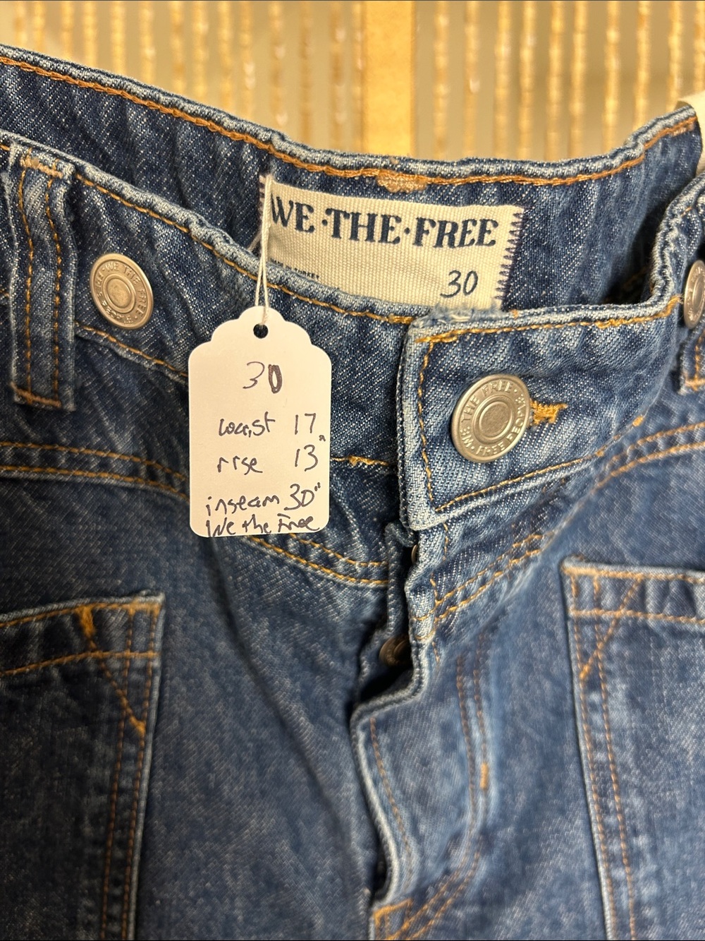 We The Free Palmer Cuffed Jeans Size 30 - Picture 2 of 5